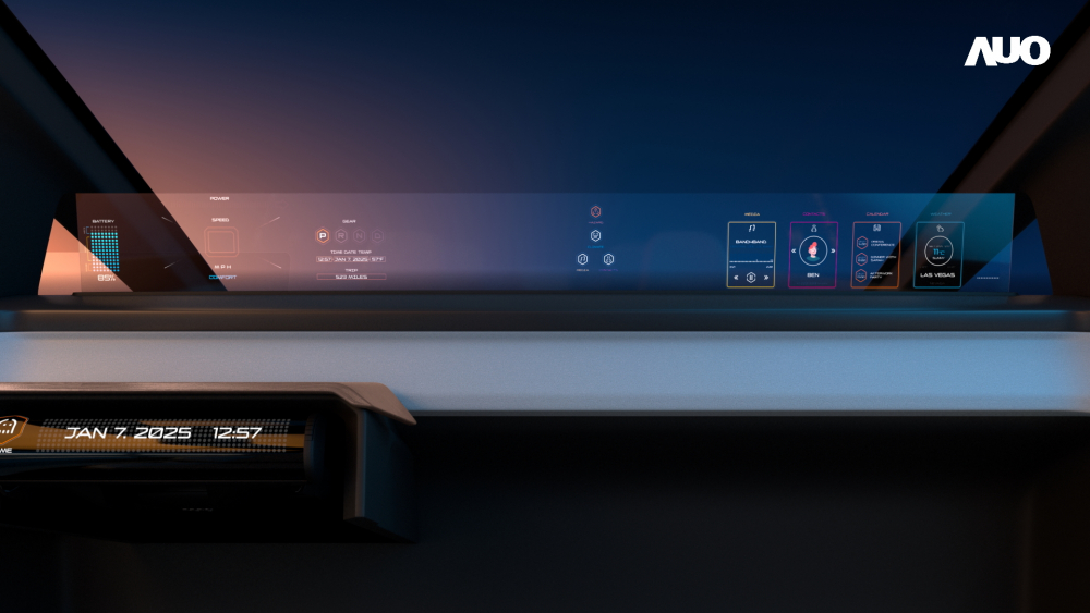 beats365无界透明显示接口(Horizon Image Glass)透过车运算方案整合仪表板、中控台及副驾显示器，一体式全景呈现，提供乘用者清晰的前方视野、行车必要信息与娱乐功能